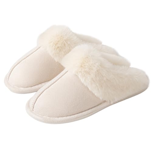 Womens Slipper Memory Foam Fluffy Soft Warm Slip On Anti-Skid House Slippers,Cozy Plush for Indoor Outdoor2