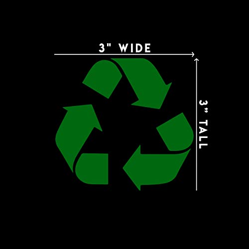 Sticker recyclage logo vert pour notebook pc portable et auto 3" - 4