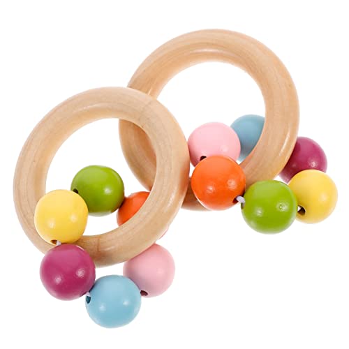 BRIGHTFUFU 2Piezas Juguete Sensorial Bebés de Anillos de Agarre Recién Nacidos Calmar y Desarrollar Habilidades