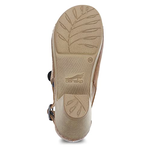 Dansko Sassy Stylish Upfront Closed Toe - Energy Return Footbed With Added Arch Support - Lightweight Pu Outsole For Long-Lasting Wear - Great For All-Seasons Style Tan Milled Burnished 6.5-7 M Us #TOP3