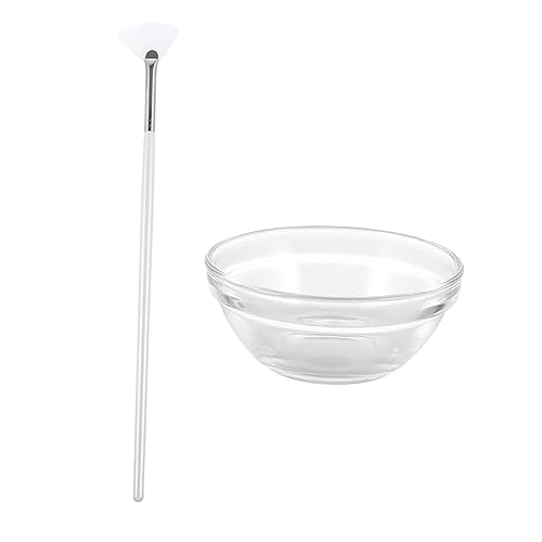 VALICLUD Fan Shaped Brush Set Beauty Brush and Bowl Facial Mask Applicator Tools