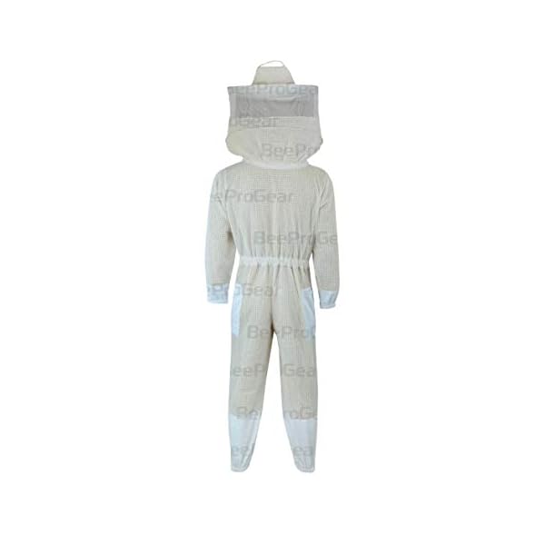 SRVWG – Ultra belüfteter Unisex Imkeranzug, Bienenschutz, 3-lagig, runder Schleier, Netzstoff mit gratis Handschuhen… – Bild 5