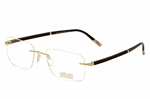 Eyeglasses Silhouette Hinge C- 2 (5421) 5424 6051 Gold/Chocolate 55/19/150 3 P #TOP10