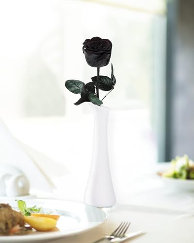 Image of Flowers for Delivery Prime, Preserved Roses Flower Gifts for Women, Real Roses Single Rose Presents for Her, Mom Birthday Gifts from Daughter, Valentines Flowers Black Rose