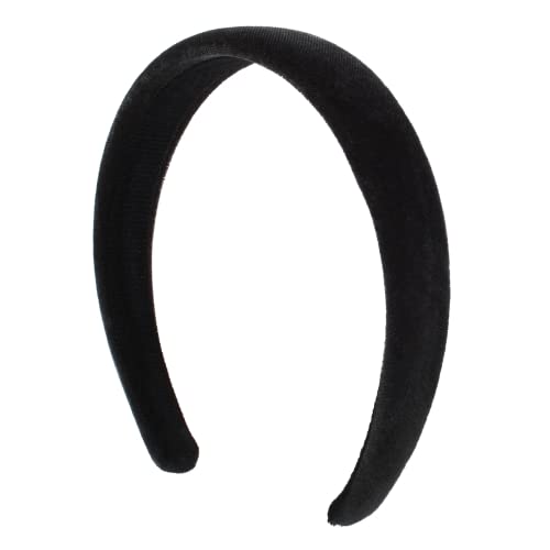 Topkids Accessories Velvet Padded Alice Headband Hairband Hair Band Head Band Women Girls 90s 80s 70s 60s Wedding Hen Party Bridal Festival Adult Wonderland Thick Wide (2.5cm Grey/Charcoal) - Image 2