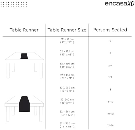 Encasa XO Table Runner 13"x48" Long | Cotton Canvas Fabric | Rich Maroon Solid Color | Machine Washable & Durable