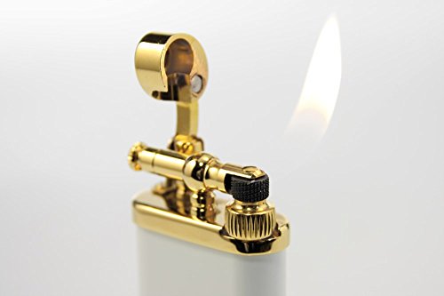 Encendedor IM Corona Old Boy para pipa blanco y dorado miniatura 2