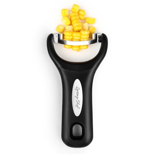 Comparison: Best Corn Cob Peeler 3 Spring Chef Stainless Steel Corn Peeler – Corn on the Cob Stripper Tool – Durable & Efficient Kernel Remover Tool – Easy to Use Kernel Cutter - Dishwasher Safe Kitchen Gadget - Black