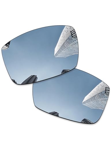 Image of 4 Pairs Ploarized Replacement Lenses for Oakley Crankshaft OO9239 60mm Sunglasses - Black + Silver Titanium + Ice Blue + Fire Red