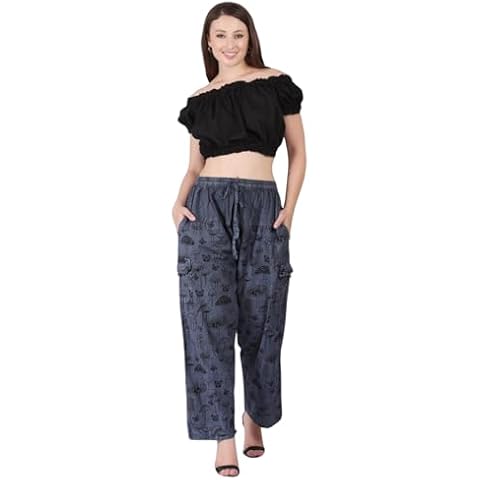 Wevez Women's Mushroom Print Pajama Pants, Wide Leg Casual Pant with Pockets, M-2X, Pack of 3 Cover