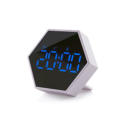 YUGSHNKFC Reloj despertador digital LED para dormitorio, mesita de noche, reloj electrónico digital para sala de estar, dormitorio, oficina, fácil de operar