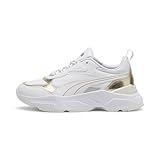 Cassia Metallic Shine Puma Women Cassia Metallic Shine Sneakers, Puma White-Puma Gold-Puma Silver-Vapor Gray, 38 EU