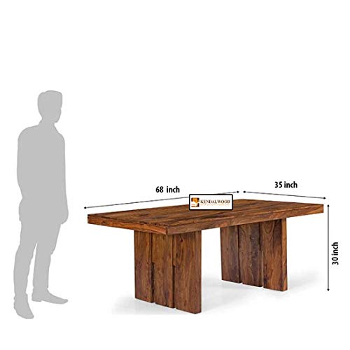 Image of Sheesham Wood Dining Table with 4 Chairs,1Bench | 6 Seater Dining Set | Dining Room Furniture |1 Year Warranty | Honey Finish -DIY Do-It-Yourself