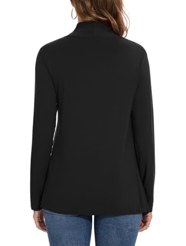 Image of Women's Casual Flowy Draped Open Front Cardigans Soft Cover Up Shrug