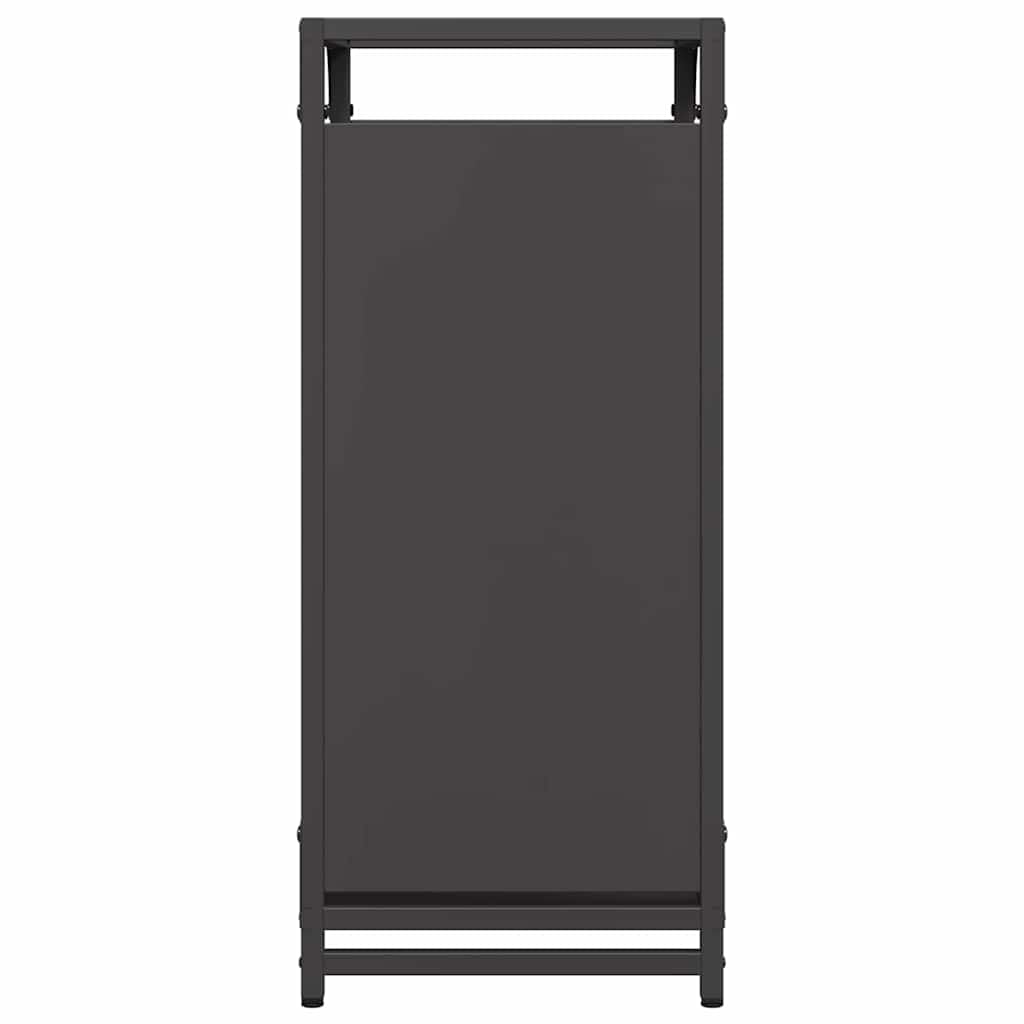 Genérico Leñero Negro 44x28x65 cm Acero Laminado en frío,Casa y jardín,Accesorios para hornos de leña y chimeneas,Bolsas y Soportes de leña-864195