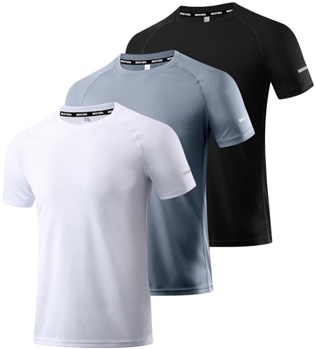 Image of Boyzn 1 or 3 Pack Men's Workout Running Shirts, Dry Fit Moisture Wicking T-Shirts, Sports Gym Athletic Short Sleeve Shirts
