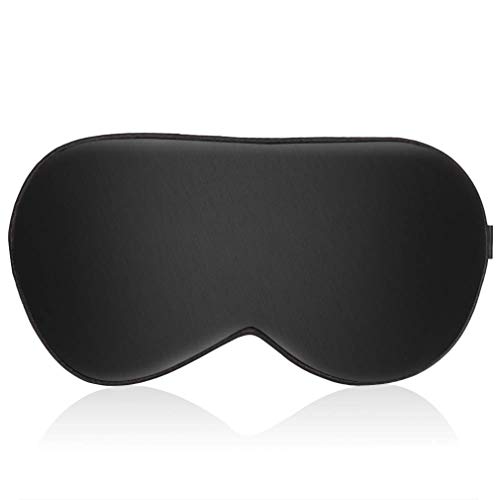 CBValleyol Masque des Yeux en Soie Naturelle réglable Ultra-Soft Masque de Sommeil Blocage léger Masque de Sommeil Confortable pour Le Coucher et Le Voyage