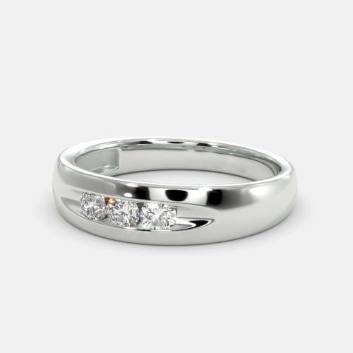 The Aphrodite Band, 0.135 Carat Moissanite Ring with 2.29 Gram 14k Gold Plated Sterling Silver Wedding, Engagement, Promise Ring|MTI_RNG_22804