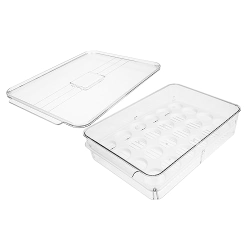 Gatuida 冷蔵庫用大容量保鮮ボックス 卵 野菜収納ホルダー 積み重ね可能