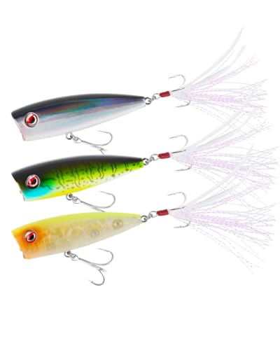 LITTMA Bass Fishing Topwater Popper Lures - Durable Design with