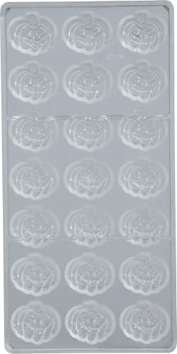 FIESTAS GUIRCA Molde para 21 abóbora de chocolate (27,5 x 13 cm) - decoração de mesa para festas de Halloween e celebrações - ideal para sobremesas e doces temáticos