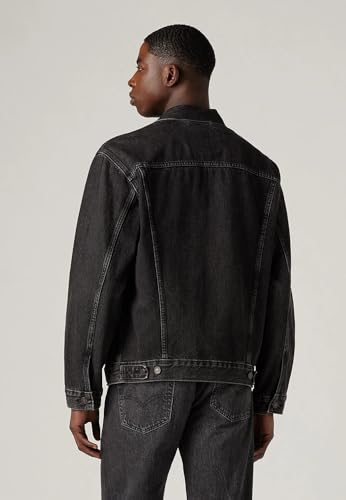 Image of KOTTY Men's Stylish Black /Blue Denim Jacket for Winter Casual Biker Riding Wear Trendy Upper Jeans Look Outfit