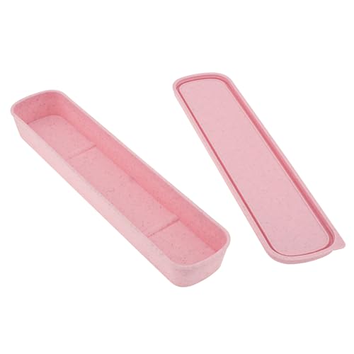 OriGlam 1 scatola portatile per posate, da viaggio, per riporre utensili e posate, 24 x 6 cm, colore: rosa