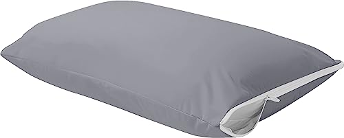 Utopia Bedding Premium 100% Waterproof Pillow Protectors with Zipper Standard Size (Set of 4), Bed Bug and Dust Mite Proof Zippered Pillow Covers, Pillow Encasement Cases, Gray