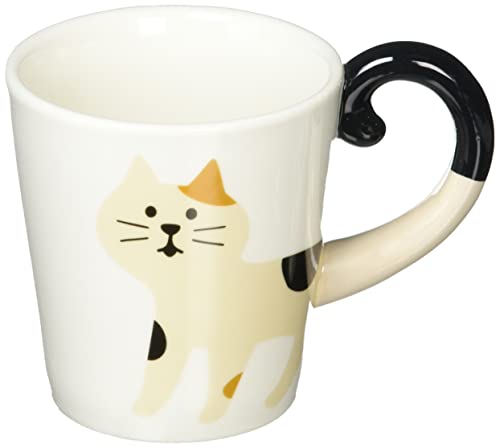 デコレ(Decole) Decorle Concomble Tail Mug, Triltoise Cat ZCB-26373, Diameter 34.3 x 5.0 x H3.7 inches (87 x 128 x 95 mm)
