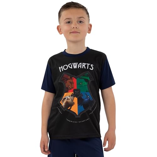 Harry Potter Pajamas, Short Sleeve Boys Pajamas, Hogwarts Pjs, Boys Pjs For Summer3