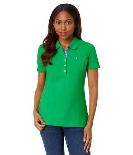 Image of Tommy Hilfiger Women's Solid Short Sleeve Pique Polo Shirt