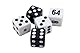 PrimoGames Kunstleder Würfelbecher Set Schwarz/Rot - Edle Würfel Becher mit Filz Innenbezug und 5 Premium Präzisionswürfeln inkl. Verdoppelungswürfel P-16442