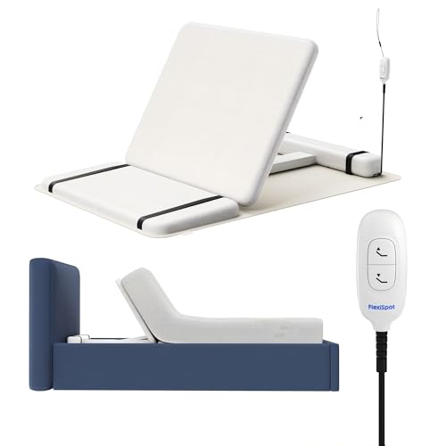 FLEXISPOT Somier Eléctrico Ajustable 0-60°, Motor Potente y Silencioso, Carga Máx. 90 kg, Estructura de Acero Estable con Barra Antideslizante para Colchón, Ideal para Dormitorio y Descanso en Casa