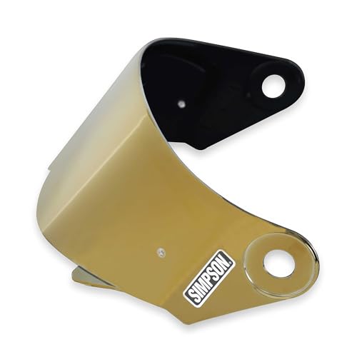 SIMPSON Motorcycle Mod Bandit Helmet Visor Replacement Shield Gold Pinlock Compatible (MBGSE)