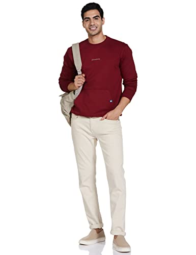 Image of Amazon Brand - Symbol Men Cotton Rich Light Weight Crew Neck Sweatshirt (Regular Fit) (Available in Plus Sizes)