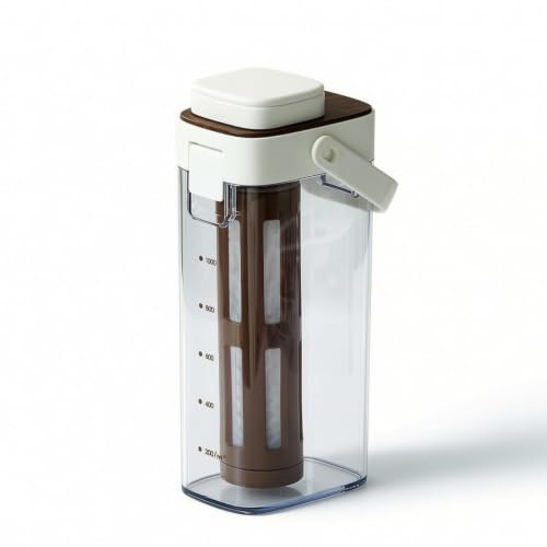 Image of Airtight Cold Brew Coffee Maker Fine-Mesh Cold Brew Pitcher, White