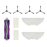 Eureka Authentic Replacement Parts Accessories Compatible for E10s Robot Vacuum Cleaner, Replacement Kit Include: 1 Roller Brush + 2 HEPA Filter + 4 Edge-Sweeping Brush + 2 Mop Pad