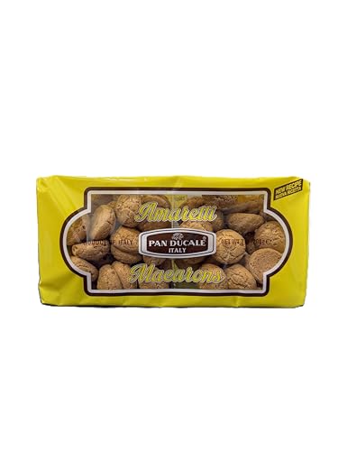 Pan Ducale Amaretti Almond Cookies 200g (7.05 oz) – Authentic Italian Soft and Crunchy Amaretti Biscuits, Traditional Almond Macaroon Style Cookies - Imported from Italy