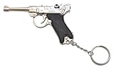 Anhänger Pistole Weltkriegs Pistole Waffe funktionsfähig Schlüsselanhänger Metall Silber Anhänger by schenkfix