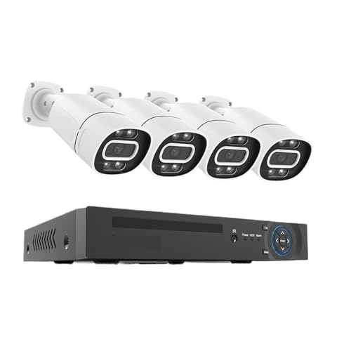 4K 5MP 8MP Poe CCTV ZLeBJVXe z[rfIĎLbg 8Ch NVR I[fBI O IP JAv(None,8MP 4PCS Camera)