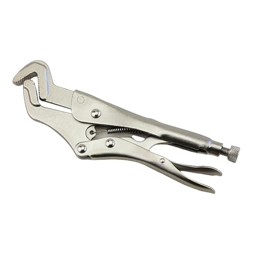 Nawwgy Grip Pliers Solid Pipe Clip Repair Welding Pliers Adjustable Jaw Grips Pliers Curved Jaw Locking Pliers for Industry Multifunctional Z-Type Pliers