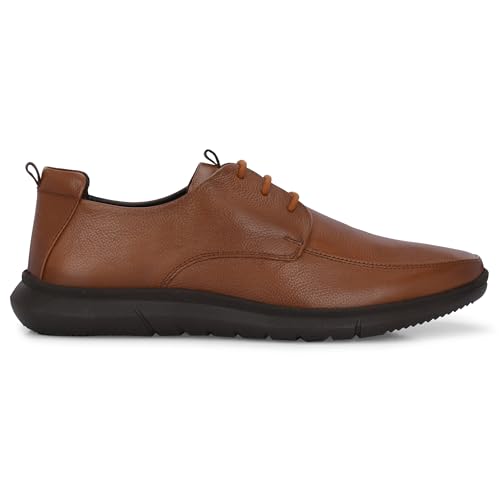 Image of Blue Leather by Centrino Genuine Leather Slip-On Men's Formal Shoe |Stylish with Soft Cushioned Insole |Trendy Non Lace-Up Design |Durable Leather with Anti-Skid Sole | Perfect for Formal Wear (4012)