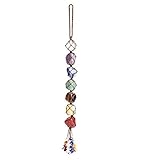 7 Chakras Healing Crystals Home Interior Decoration Car Hanging Ornaments Window Decoration Good Luck Home Decoration for Reiki Healing Good Luck Feng Shui Decorations (7 Chakra)