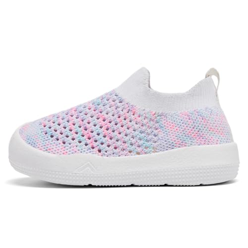 Image of Eashi Baby Boy Girl Non-Skid Indoor Infant Walking Shoes Breathable Warm Elastic Sock Shoes with Memory Sole Protect Toes Outdoor Sneakers