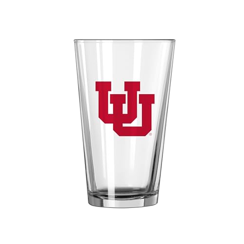 Image of Logo Brands NCAA 16 oz Pint Glass - Durable Glass With Bold Team Color- Chip-Resistant Rim Drinkware For Fans, Tailgates, Home Bars & Everyday Use