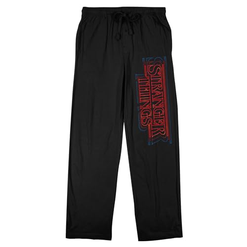 Bioworld Stranger Things Logo Adult Black Sleep Pajama Pants-XL