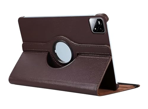 Image of ProElite Cover for Xiaomi Mi Pad 8 /Pad 8 Pro 11.2 inch Cover, 360 Rotatable Flip Case (Support Auto Sleep Wake), Brown