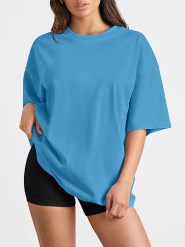 Image of Trendy Queen Womens Oversized T-Shirts Short Sleeves Workout Tops | Casual Summer Gym Tees Plus Size Fashion Clothes 2026