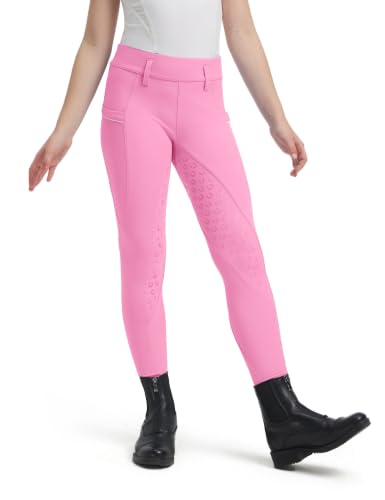Image of FitsT4 Sports Girls Horse Riding Pants Full Seat Equestrian Pants Pockets