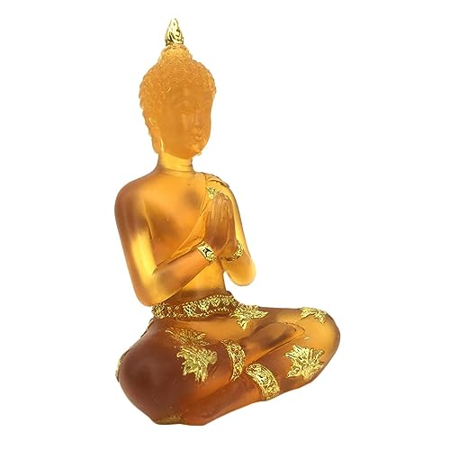 Statue de Bouddha de qualité en résine dorée ornement de prestige
